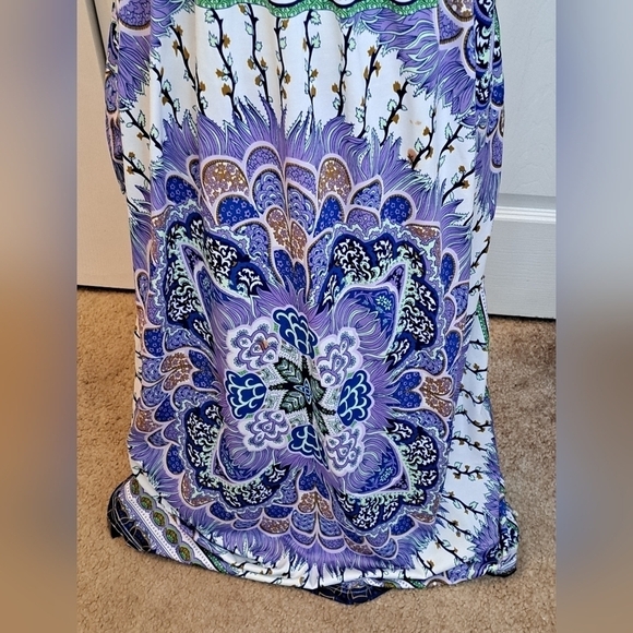 Strapless Multi Colored Maxi Dress - Picture 6 of 7